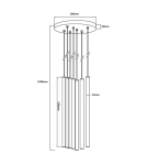 Light Prestige Lungo 7 złota lampa wisząca LP-894/7P GD 7xG9 złoty Light Prestige Lungo 7 złota lampa wisząca LP-894/7P GD 7xG9 złoty
