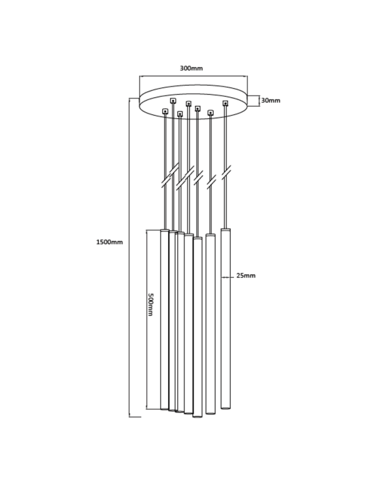 Light Prestige Lungo 7 złota lampa wisząca LP-894/7P GD 7xG9 złoty Light Prestige Lungo 7 złota lampa wisząca LP-894/7P GD 7xG9 złoty