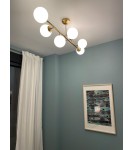 Light Prestige Dorado 8 lampa wisząca LP-002/8P 8xE14 złoty/biały Light Prestige Dorado 8 lampa wisząca LP-002/8P 8xE14 złoty/biały