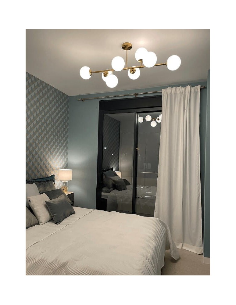 Light Prestige Dorado 8 lampa wisząca LP-002/8P 8xE14 złoty/biały Light Prestige Dorado 8 lampa wisząca LP-002/8P 8xE14 złoty/biały