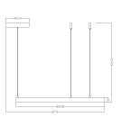 Lampy wiszące okręgi - Light Prestige Midway lampa wisząca duża złota LP-033/1P L GD 1xLED Złoty - product 2