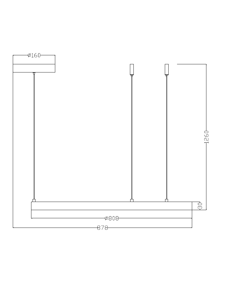 Light Prestige Midway lampa wisząca duża złota LP-033/1P L GD 1xLED Złoty