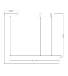Light Prestige Midway lampa wisząca mała złota LP-033/1P S GD 1xLED Złoty Light Prestige Midway lampa wisząca mała złota LP-033/1P S GD 1xLED Złoty