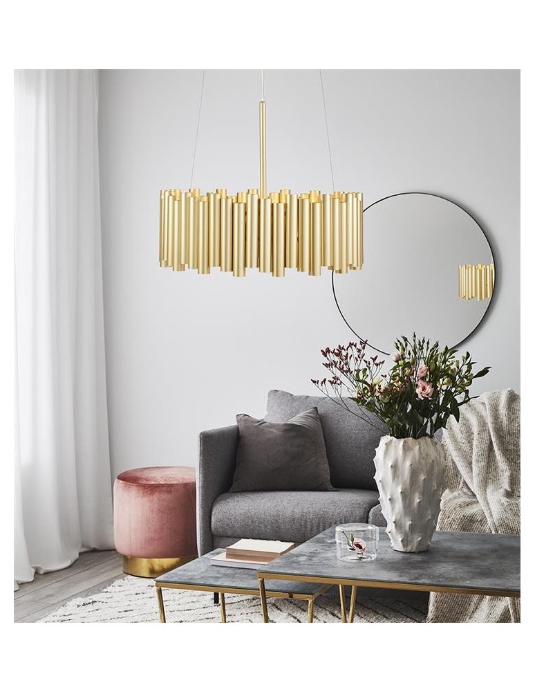Lampy wiszące - Markslojd LEVEL Wisząca 3L Złoty 108047 - product kolory-swiatla.pl 2