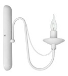 Kinkiety świecznikowe - ALDEX KINKIET RÓŻA BIAŁY, 1 x max 40W (397C) - product 1