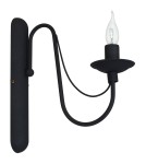 Kinkiety świecznikowe - ALDEX KINKIET RÓŻA CZARNY, 2 x max 40W (397C1) - product 1