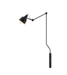 Kinkiety loftowe - industrialne - ALDEX KINKIET AIDA CZARNY MNIEJSZY (złoty środek klosza), 1 x max 60 W (843C) - product 1