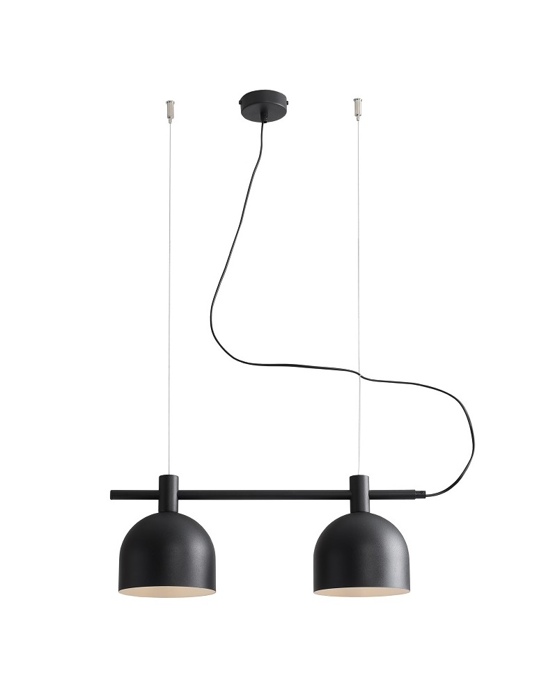 ALDEX LAMPA WISZĄCA BERYL 2 CZARNY, 2 x  max 60W (976H1)