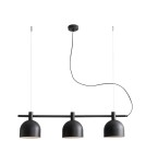 Lampy wiszące potrójne - ALDEX LAMPA WISZĄCA BERYL 3 CZARNY, 3 x  max 60W (976E_1) - product 1