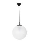 Lampy wiszące kule - ALDEX LAMPA WISZĄCA GLOBUS CZARNY (mleczna kula), 1 x  max 60W (562G6) - product 1