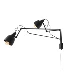 Kinkiety loftowe - industrialne - ALDEX KINKIET SOHO 2 CZARNY, 2 x max 60 W (1002D1) - product 1