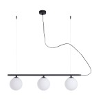 Lampy wiszące kule - ALDEX LAMPA WISZĄCĄ BERYL GLASS 3 CZARNY, 3 x max 40W (1006E_1) - product 1