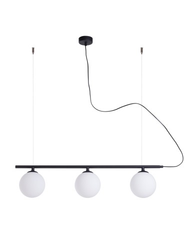 ALDEX LAMPA WISZĄCĄ BERYL GLASS 3 CZARNY, 3 x max 40W (1006E_1)
