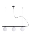 ALDEX LAMPA WISZĄCĄ BERYL GLASS 3 CZARNY, 3 x max 40W (1006E_1)