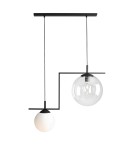 Lampy wiszące kule - ALDEX LAMPA WISZĄCA ZAC 2 CZARNY MIX, 2 x 60W     (1038H1) - product 1