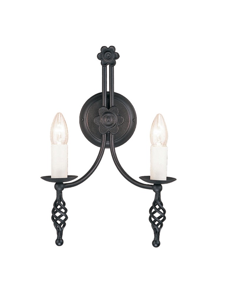 Kinkiety świecznikowe - Elstead Lighting Interior Kinkiet BELFRY 2x60W E14 BY2 BLACK - produkt kolory-swiatla.pl 1