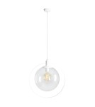 Lampy wiszące kule - ALDEX LAMPA WISZĄCA AURA BIAŁY TRANSPARENT, 1 x 60W (1065G) - product 1