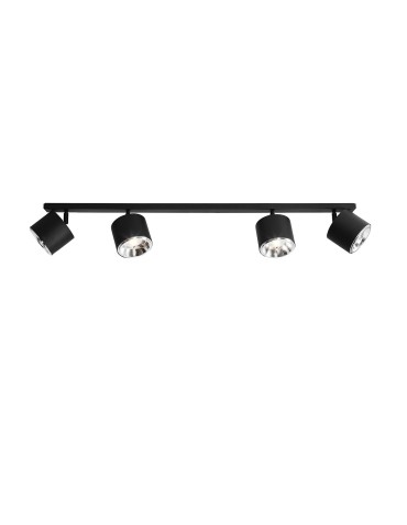 ALDEX PLAFON BOT 2x2 CZARNY, 4 x 35W (1047PL_L1)