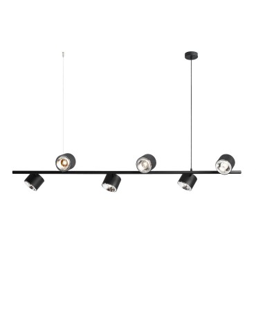ALDEX LAMPA WISZĄCA BOT 6 CZARNY, 6 x 35W (1047K)