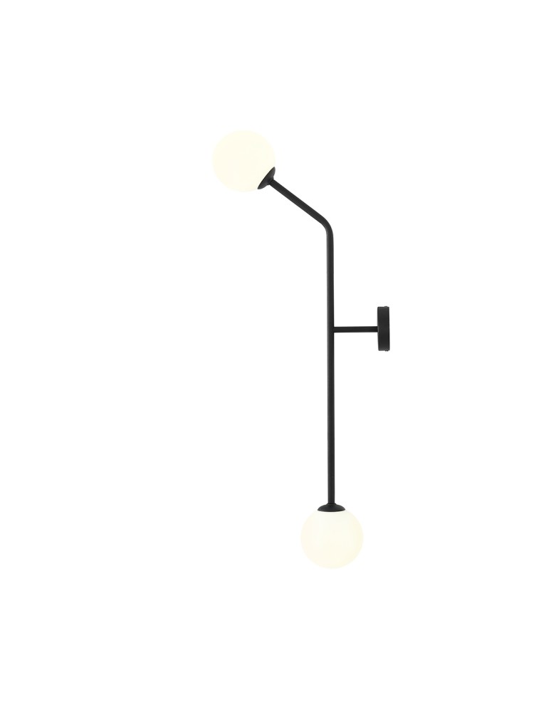 ALDEX KINKIET PURE CZARNY PIONOWY, 2 x 40W (1064D1_2)