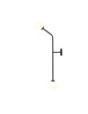 ALDEX KINKIET PURE CZARNY PIONOWY, 2 x 40W (1064D1_2)