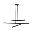 Lampy wiszące rurki - ALDEX LAMPA WISZĄCA TUBO 6 CZARNY, 6 x max 40W (1072K1) - product 1