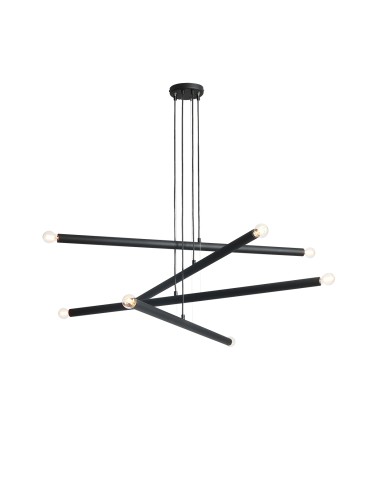 ALDEX LAMPA WISZĄCA TUBO 8 CZARNY, 8 x max 40W (1072P1)