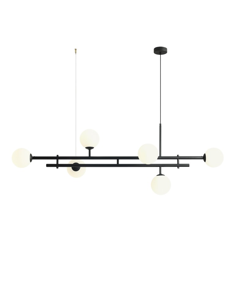 ALDEX LAMPA WISZĄCA HARMONY 6 CZARNY, 6 x 40W (1073K1)
