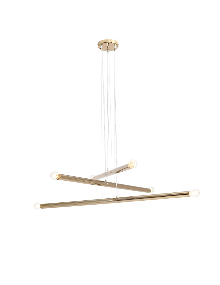 ALDEX LAMPA WISZĄCA TUBO 6 ZŁOTY, 6 x max 40W (1072K30)