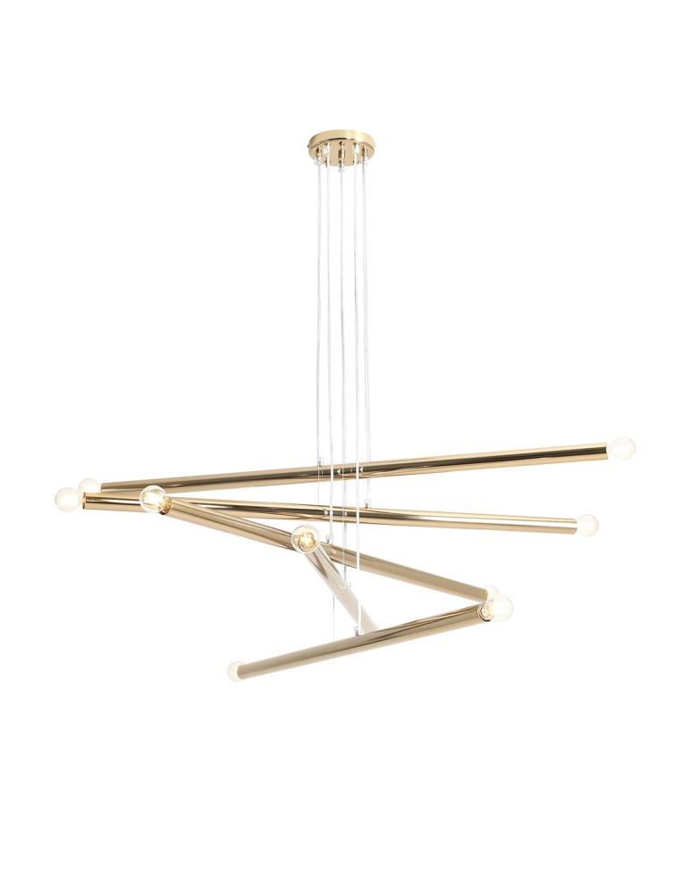 ALDEX LAMPA WISZĄCA TUBO 10 ZŁOTY, 10 x max 40W (1072M30)