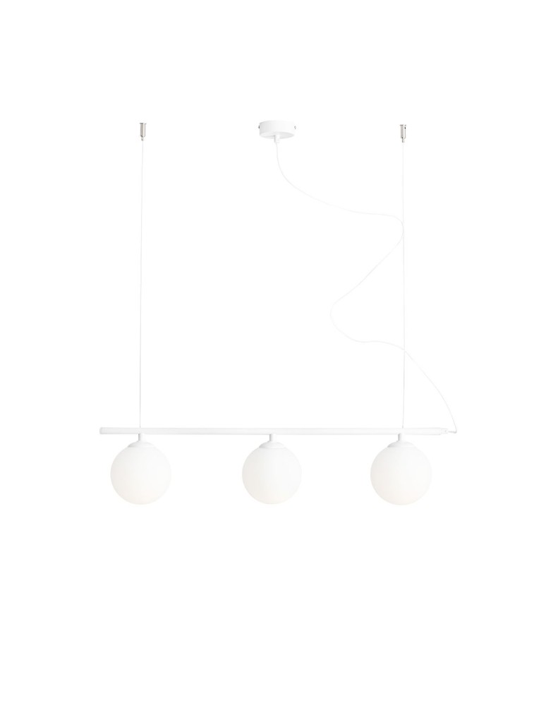 ALDEX LAMPA WISZĄCĄ BERYL GLASS 3 BIAŁY, 3 x max 40W (1006E)