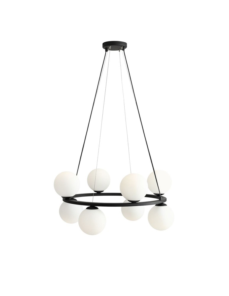 ALDEX LAMPA WISZĄCA KRONE 8 CZARNY, 8 x max 40W (1085P1)