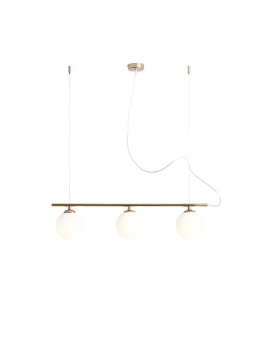 ALDEX LAMPA WISZĄCĄ BERYL GLASS 3 ZŁOTY, 3 x max 40W (1006E_30)