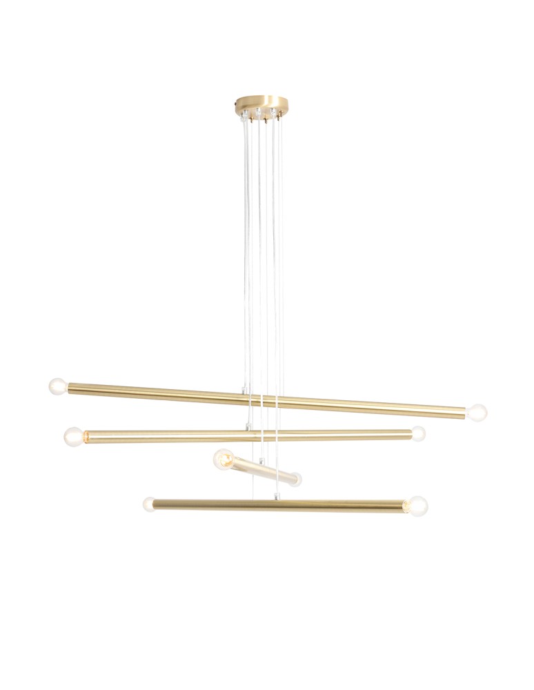 ALDEX LAMPA WISZĄCA TUBO 8 BRASS, 8 x max 40W (1072P40)