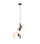 Lampy wiszące kule - ALDEX LAMPA WISZĄCA BLOOM 4 CZARNY, 2 x 40W / 2 x 60W (1091L1) - product 1
