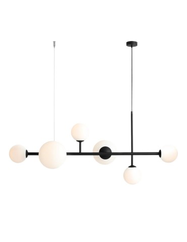 ALDEX LAMPA WISZĄCA DIONE 6 CZARNY, 4 x 40W / 2 x 60W (1092K1)