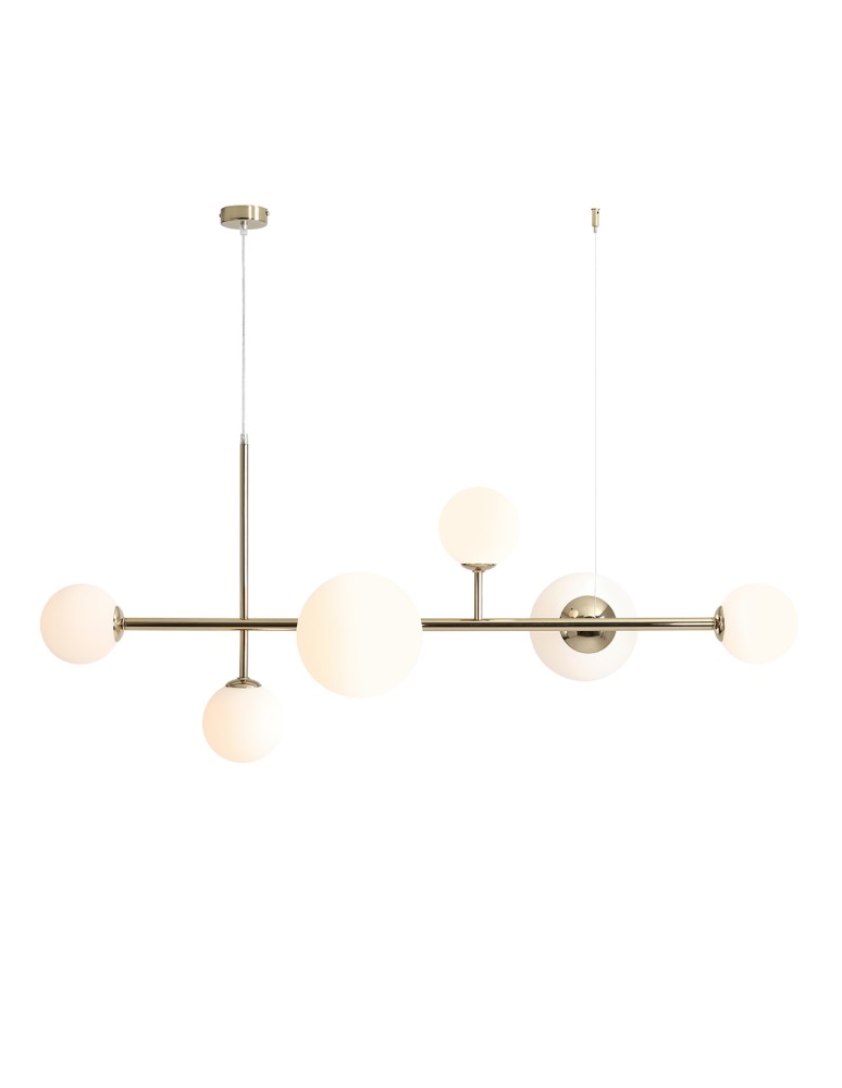 ALDEX LAMPA WISZĄCA DIONE 6 ZŁOTY, 4 x 40W / 2 x 60W (1092K30)