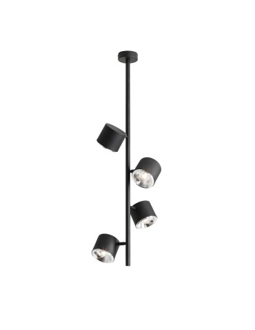 ALDEX PLAFON BOT 4 CZARNY PIONOWY, 4 x 35W (1047PL_L2)