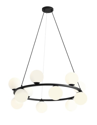 ALDEX LAMPA WISZĄCA KRONE 12 CZARNY, 10 x max 40W (1085R1)