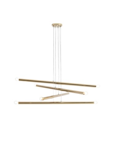 ALDEX LAMPA WISZĄCA TUBO 8 ZŁOTY, 8 x max 40W (1072P30)