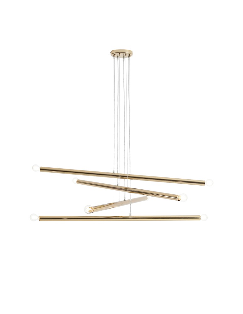 ALDEX LAMPA WISZĄCA TUBO 8 ZŁOTY, 8 x max 40W (1072P30)