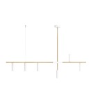 Lampy wiszące rurki - ALDEX LAMPA WISZĄCA TREVO 6 BIAŁY/MOSIĄDZ, 6 x 35W (1097K40) - product 1