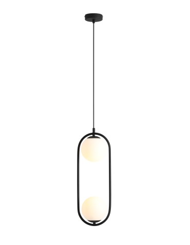 ALDEX LAMPA WISZĄCA RIVA 2 CZARNY, 2 x max 40W (1086H1)