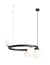 ALDEX LAMPA WISZĄCĄ GARDA 4 RING CZARNY, 3 x 40W / 1 x 60W (1099L1_R)