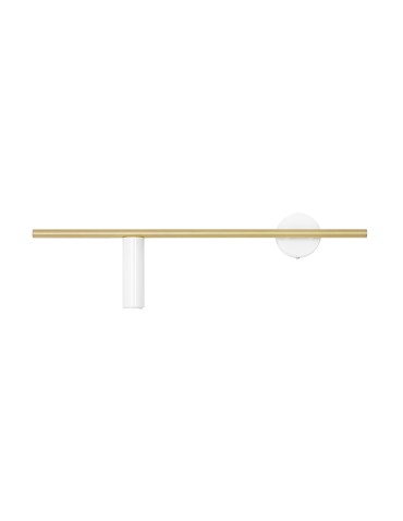 ALDEX KINKIET TREVO BIAŁY BRASS (left), 1 x 35W (1097C40)