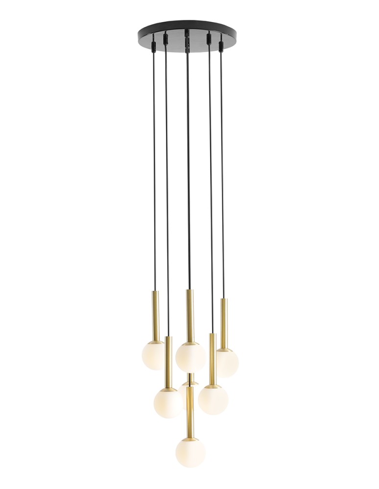 ALDEX LAMPA WISZĄCA RIU 7 CZARNY, 7 x max 5W led (1103T1)