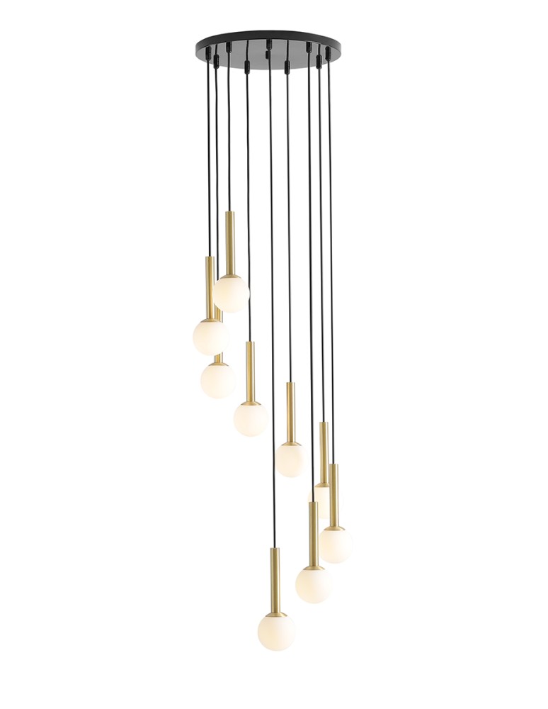 ALDEX LAMPA WISZĄCA RIU 9 CZARNY, 9 x max 5W led (1103N1)