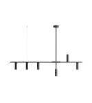 Lampy wiszące rurki - ALDEX LAMPA WISZĄCA TREVO 6 ALL CZARNY, 6 x 35W (1104K1) - product 1