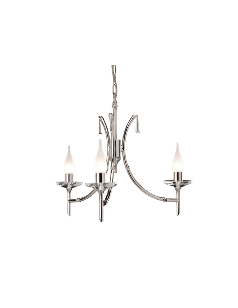 Żyrandole świecznikowe - Elstead Lighting Wisząca BRIGHTWELL 3x40W G9 BR3 NICKEL - produkt kolory-swiatla.pl 1