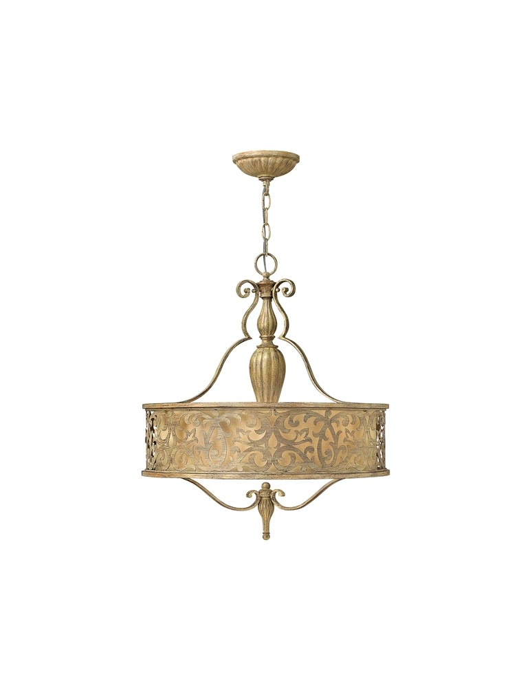 Lampy w stylu prowansalskim - Hinkley CARABEL 3x100W E27 HK/CARABEL/P/B Wisząca - produkt kolory-swiatla.pl 1